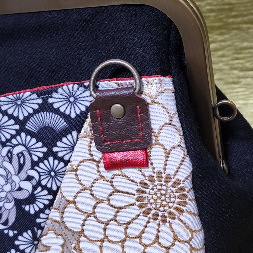 菊壽亭 一文字則宗イメージのがま口バッグ【24cm/角型用】