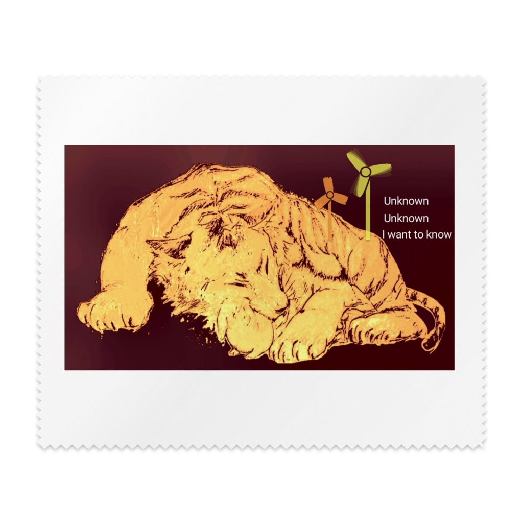 マルタイガーとウサギ のメガネふき。2