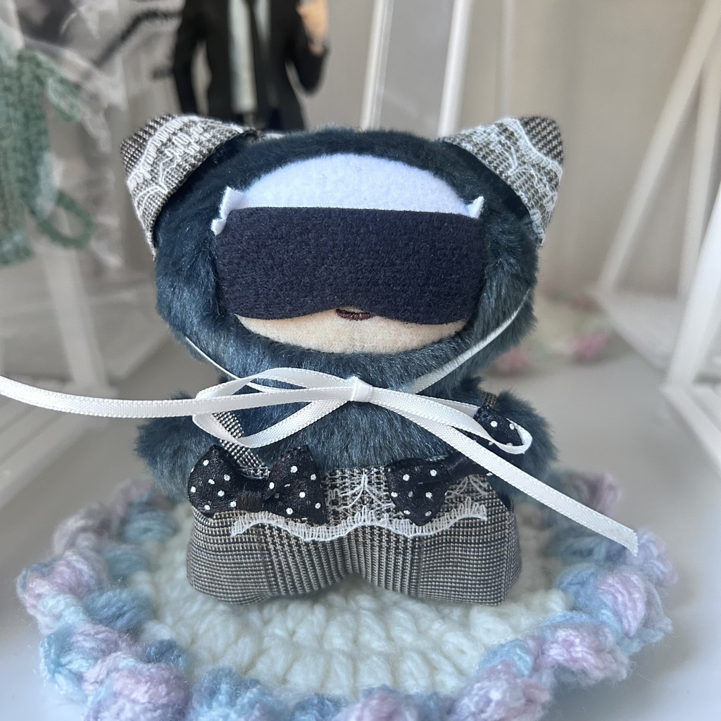 ぬい服　ちみけも　サロペット　ヘッドドレス