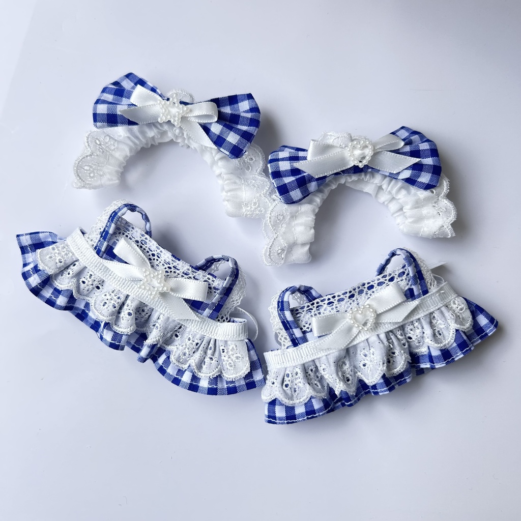 10cm 12cm ぬい服 エプロンドレス メイド服セット（汎用サイズ）🧵 AI Made