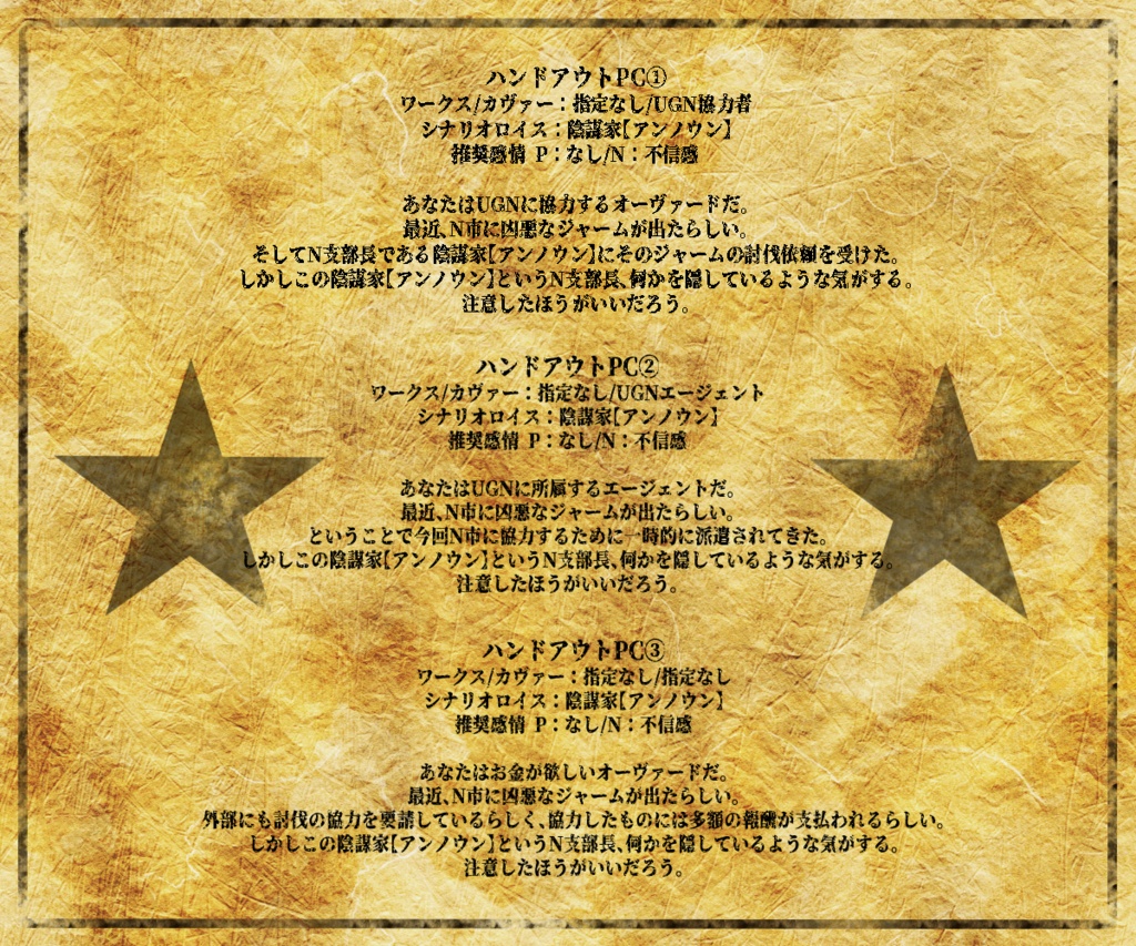 DX3rdシナリオ「Wanted Criminal」