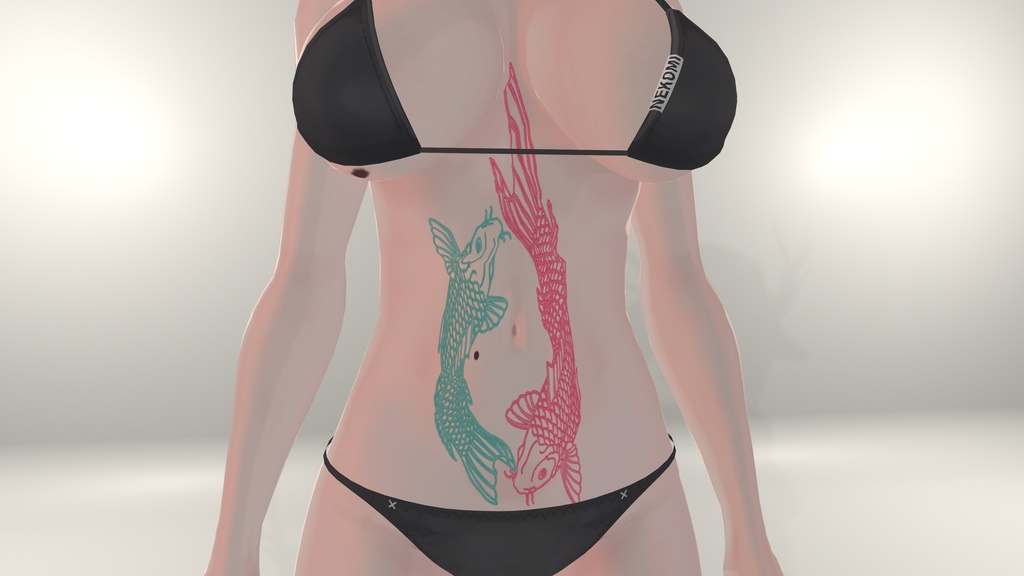 Koi stomach tattoo for Yoll