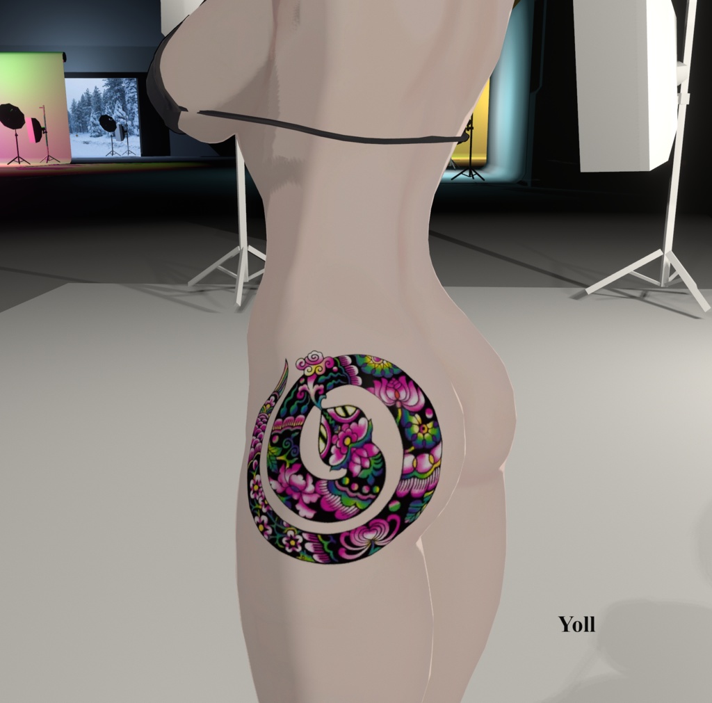 Snake hip tattoo for 13 Avatars
