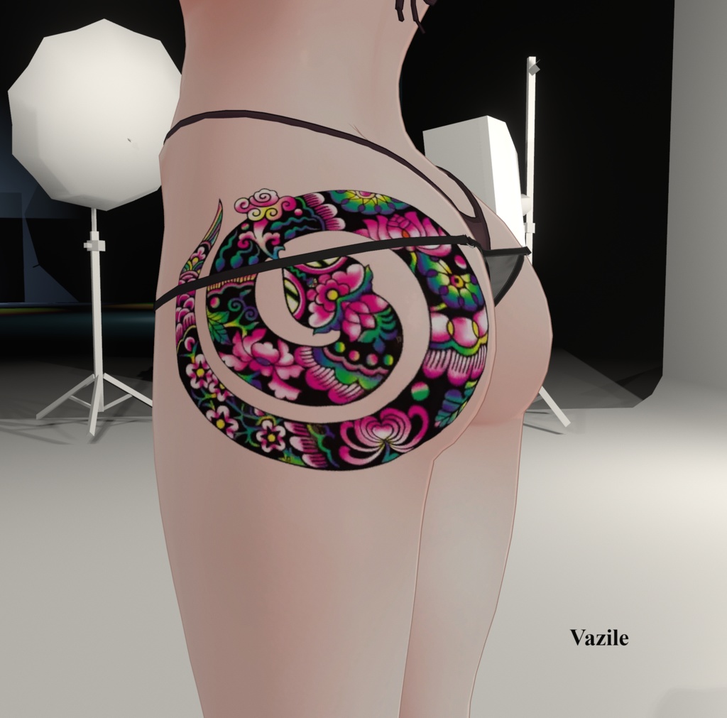 Snake hip tattoo for 13 Avatars