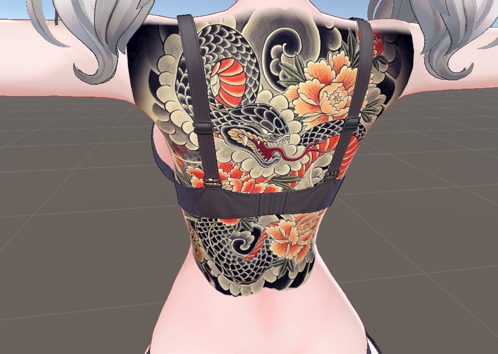 Snake back tattoo for 16 avatars