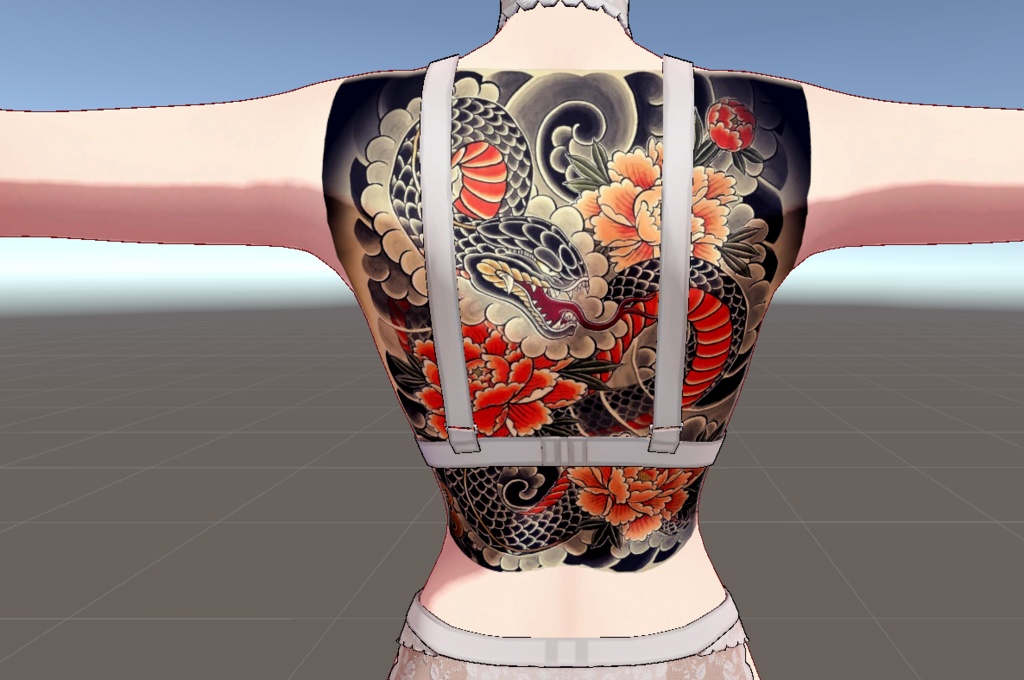 Snake back tattoo for 16 avatars
