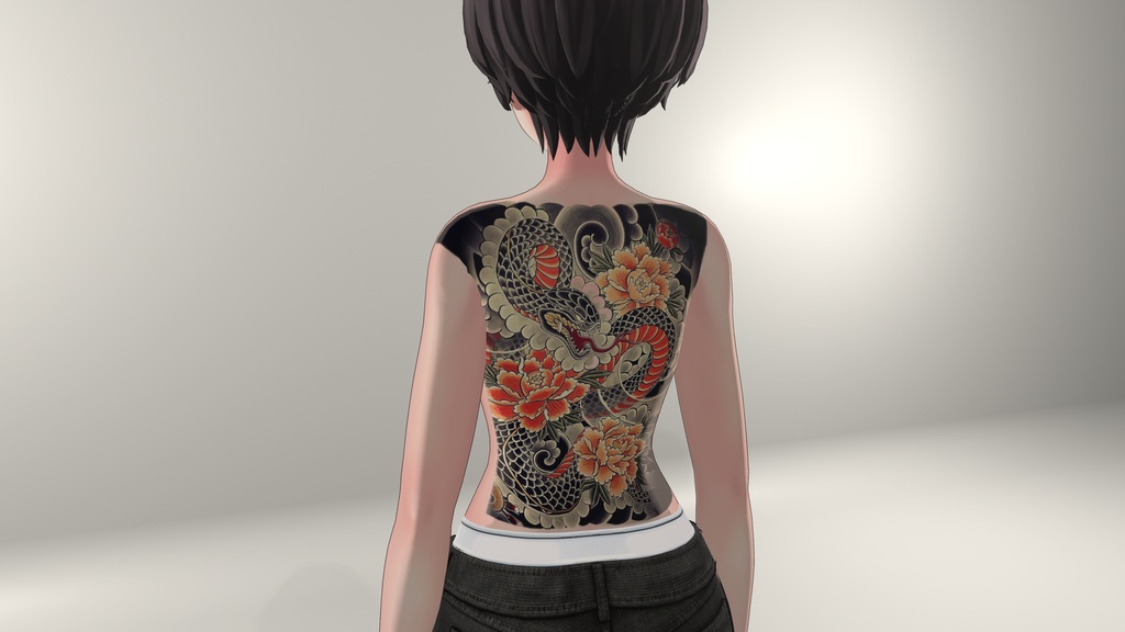 Snake back tattoo for 16 avatars
