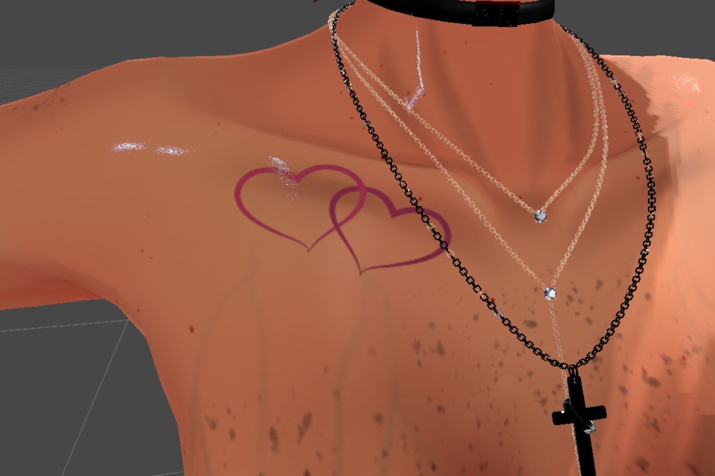 Overlapping hearts collarbone tattoo for 15 avatars