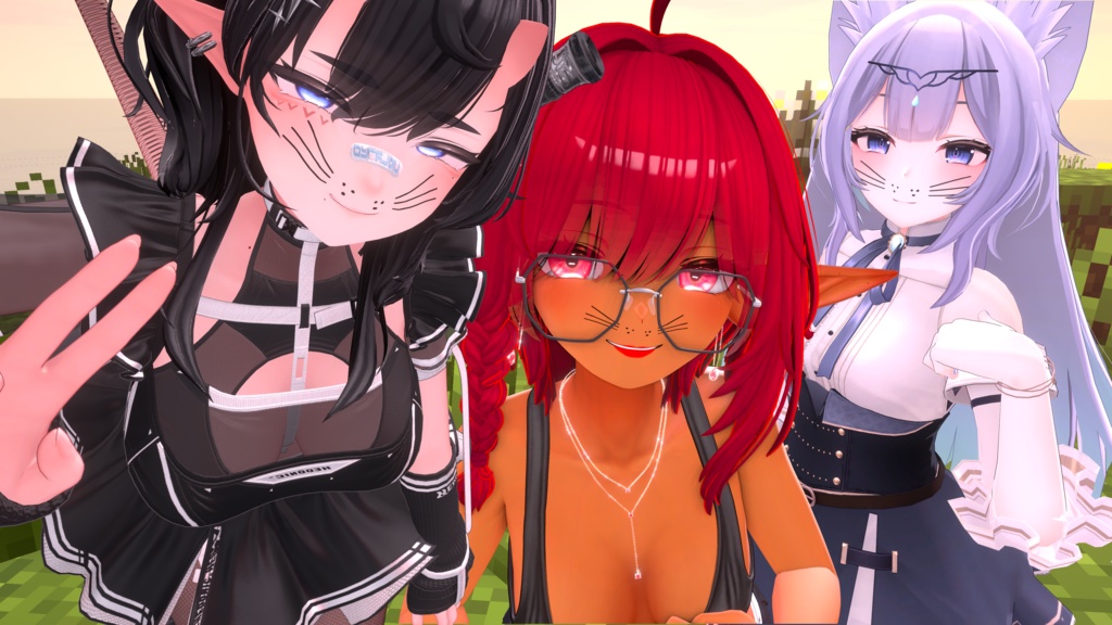 Cat whisker facepaint with mask for 20 avatars