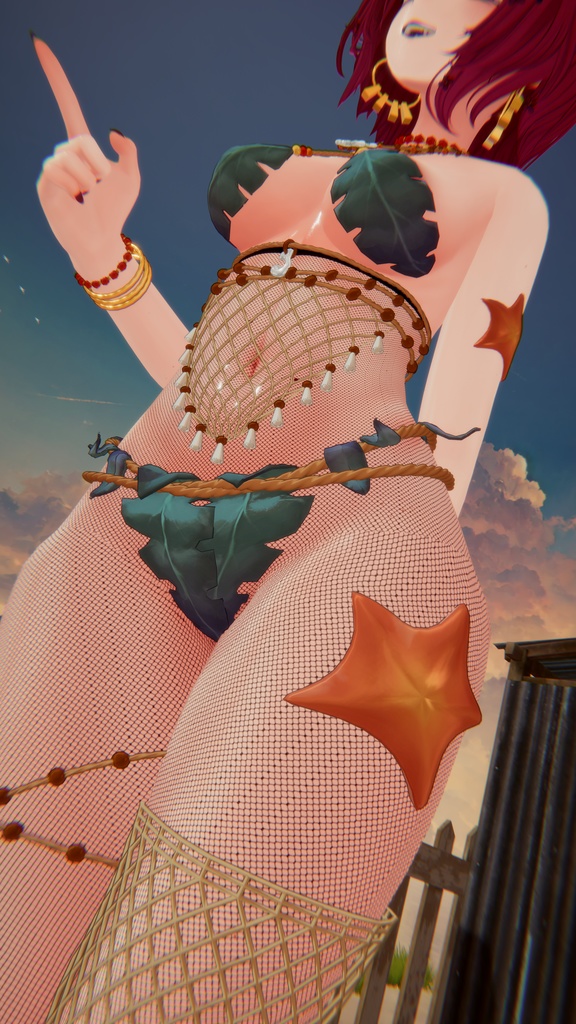 High waisted footless fishnet leggings for 10 avatars