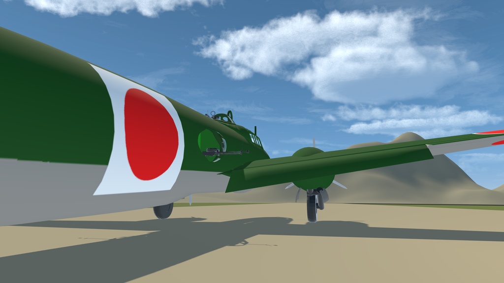 【VRChat想定/SaccFlight 適用済】G4M 一式陸上攻撃機