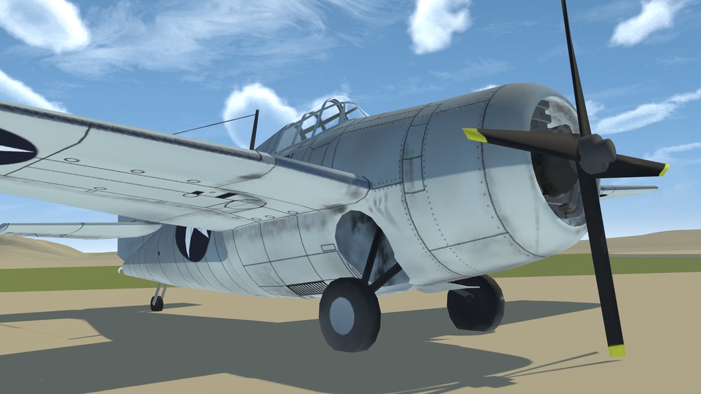 【VRChat想定/SaccFlight 適用済】F4F ワイルドキャット