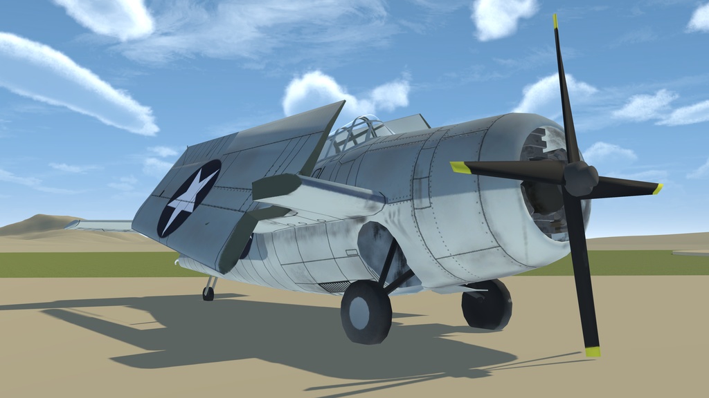 【VRChat想定/SaccFlight 適用済】F4F ワイルドキャット