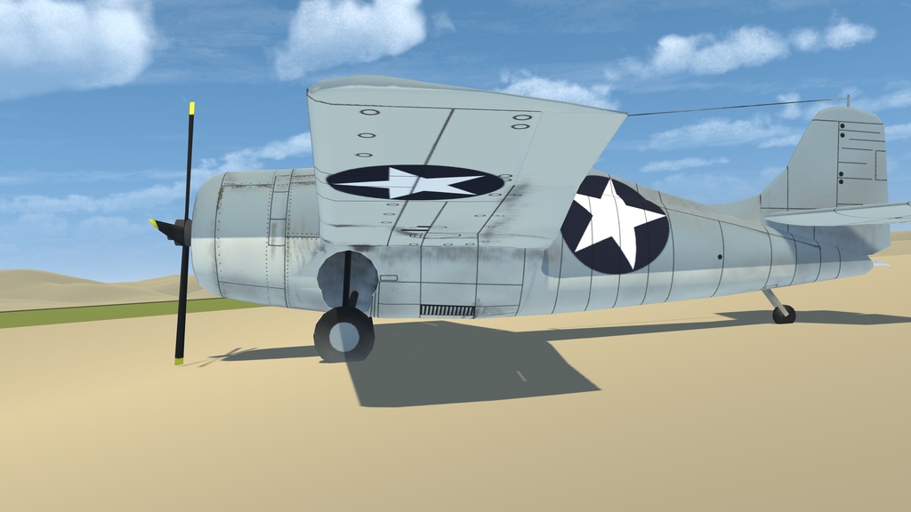 【VRChat想定/SaccFlight 適用済】F4F ワイルドキャット