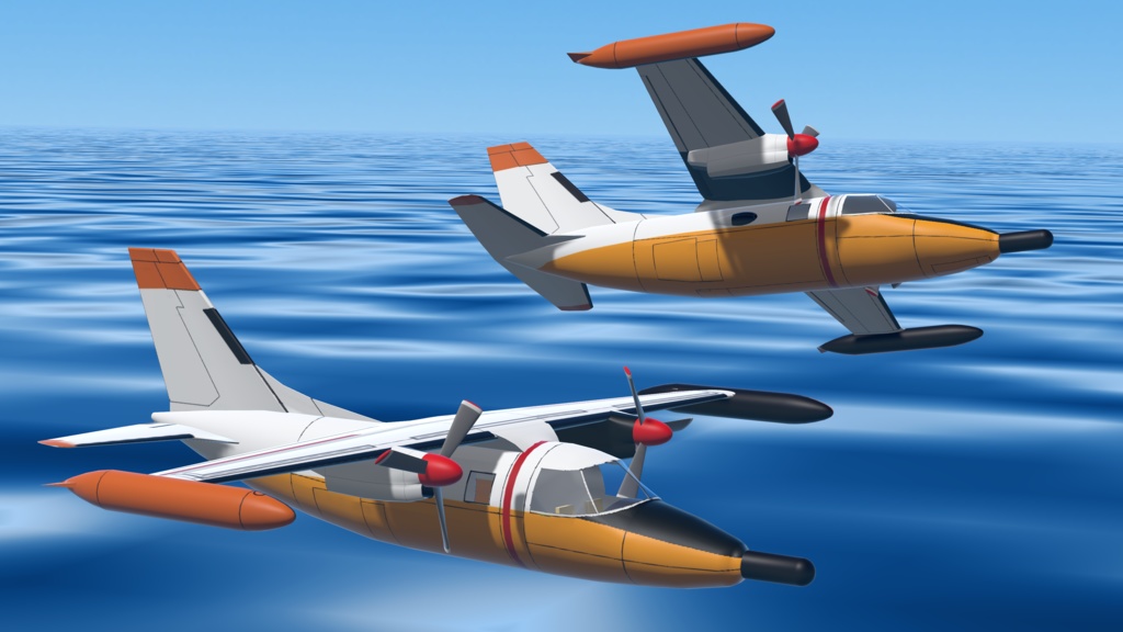 【VRChat想定/SaccFlight 適用済】救難捜索機 MU-2S