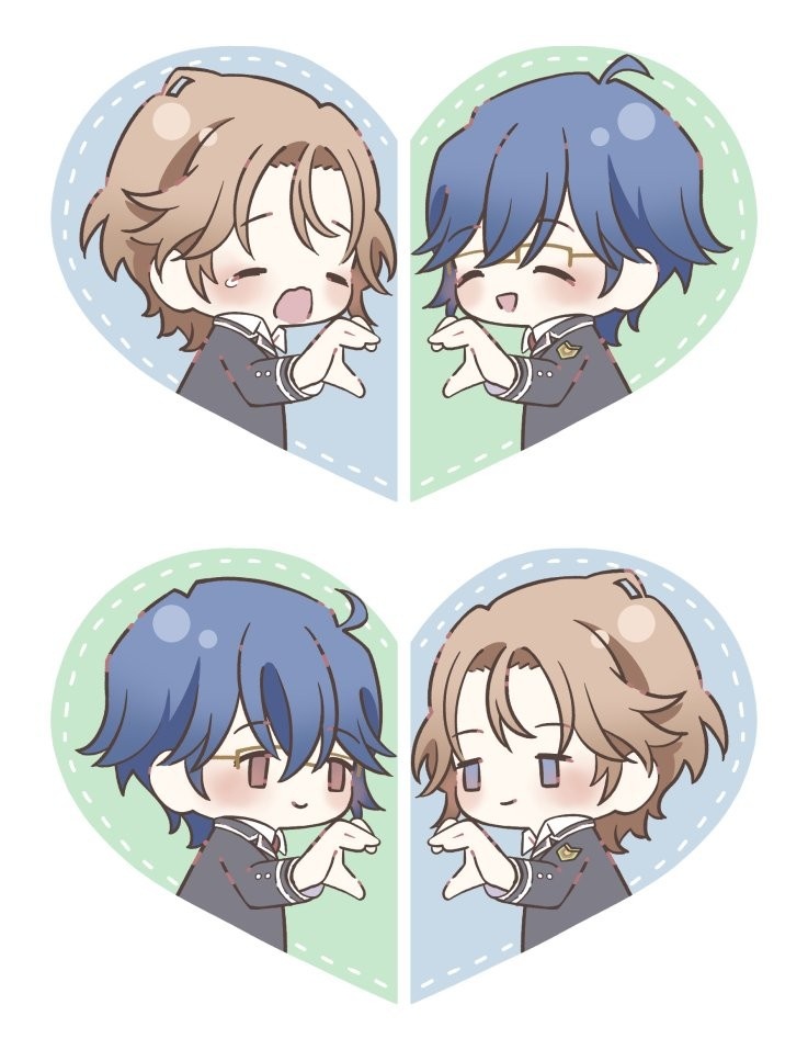 【美男高校地球防衛部LOVE!】ハートがつくれるアクリルキーホルダー