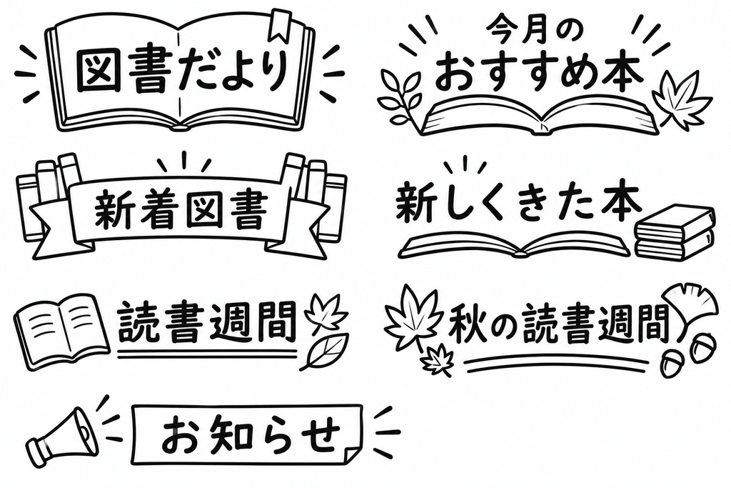 図書だより用　見出しセット②