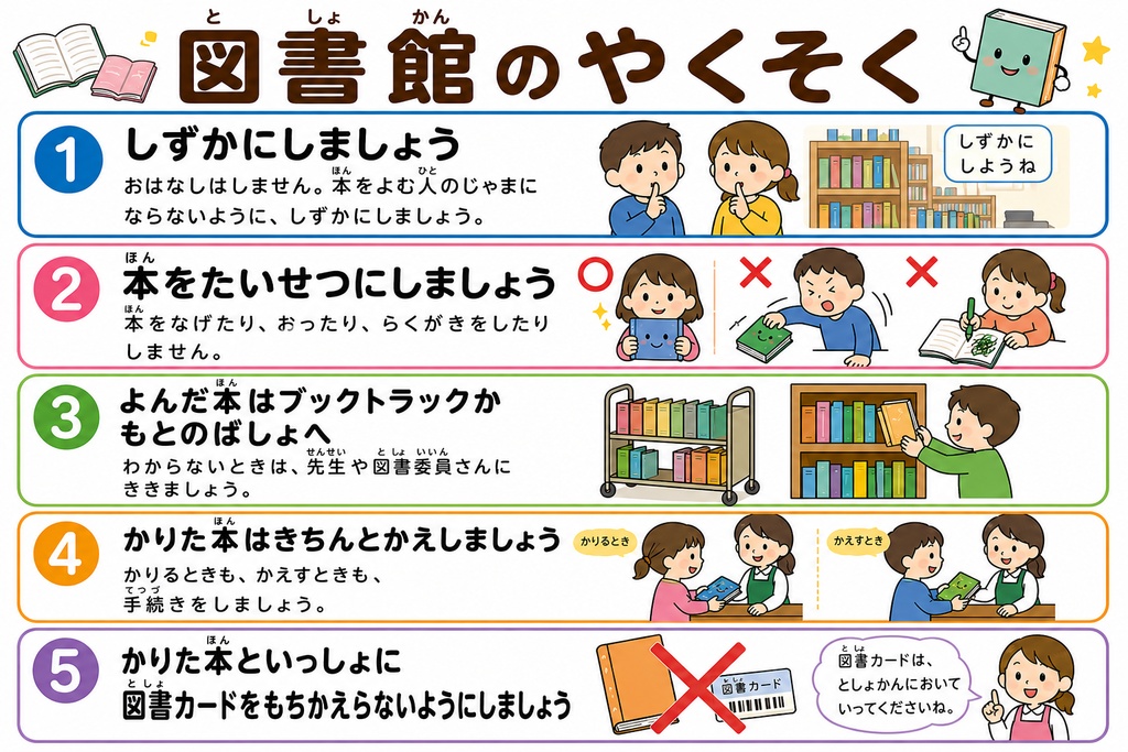 図書館のやくそく・きまり（小学校）