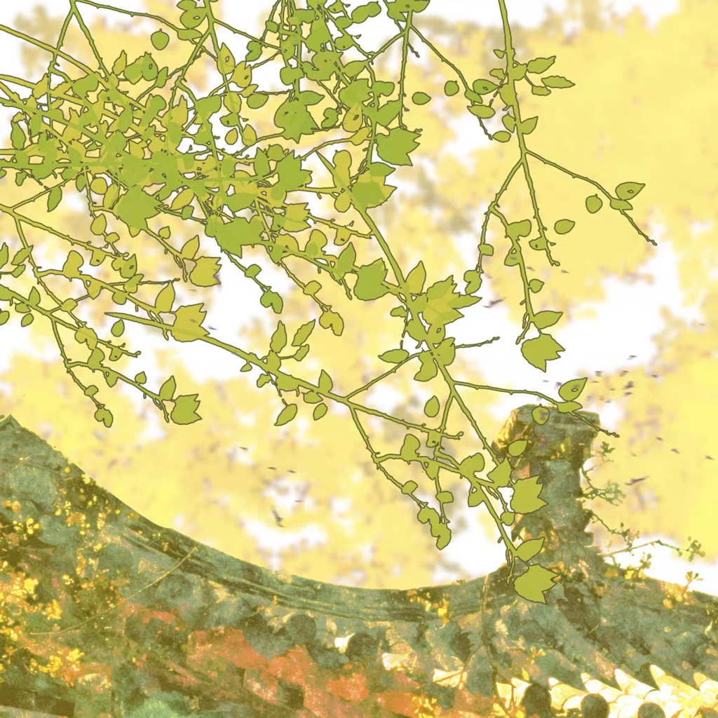 Procreateの 2色の葉「プロブラシ」さまざまな葉、枯れ枝、蓮の葉、低木 42本