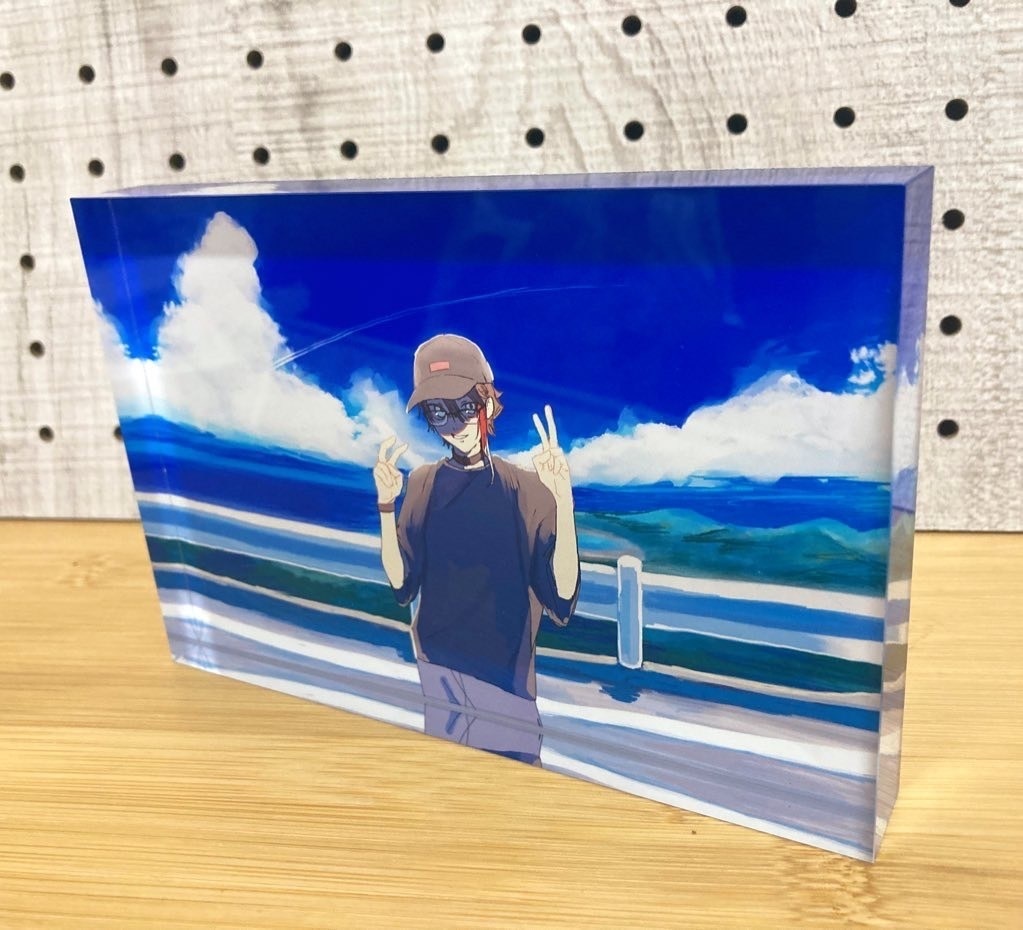 【非公式】三枝明那アクリルブロック/夏ピース