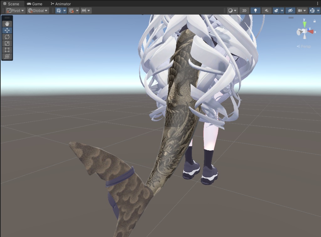 【無料】【ルルネ用】尻尾用和彫り風テクスチャ【VRChat】