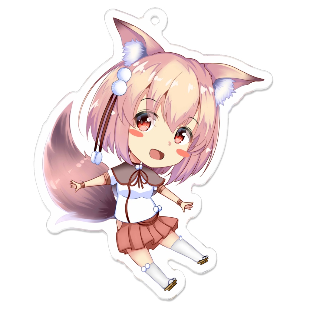 きつねちゃんアクリルキーホルダー