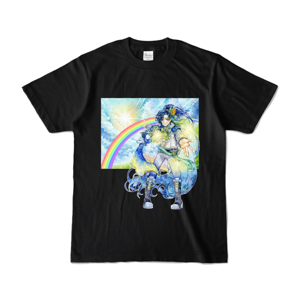 【ドラム型Vsinger鼓拍】Tシャツ「あの虹は君の涙から」黒