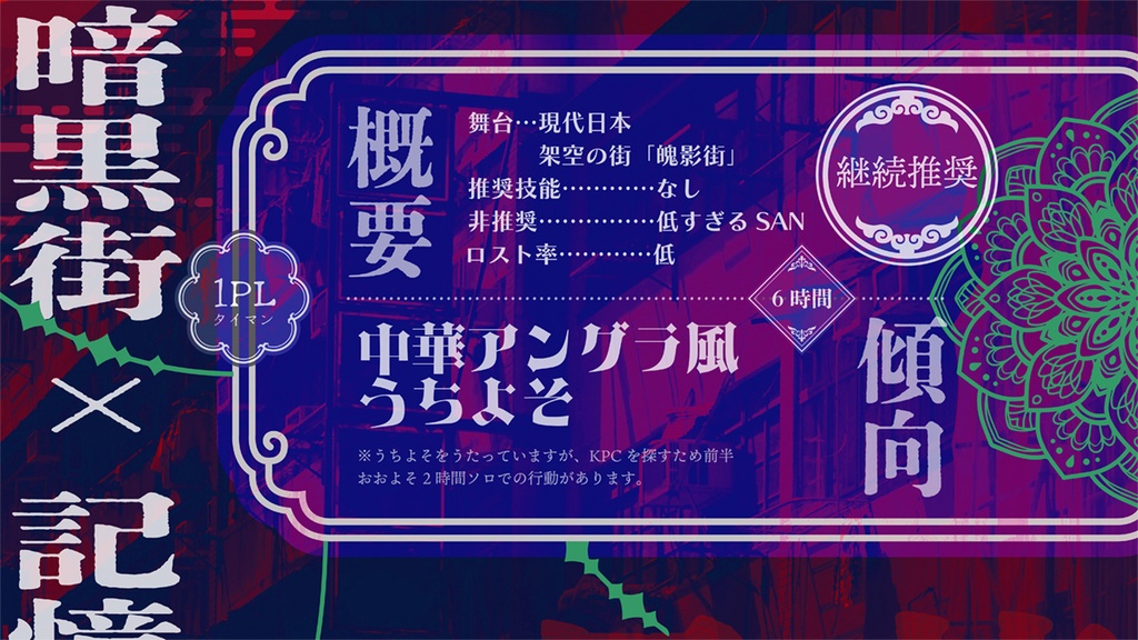 クトゥルフ神話TRPG『魄影街のエンペラドール』SPLL:E191969