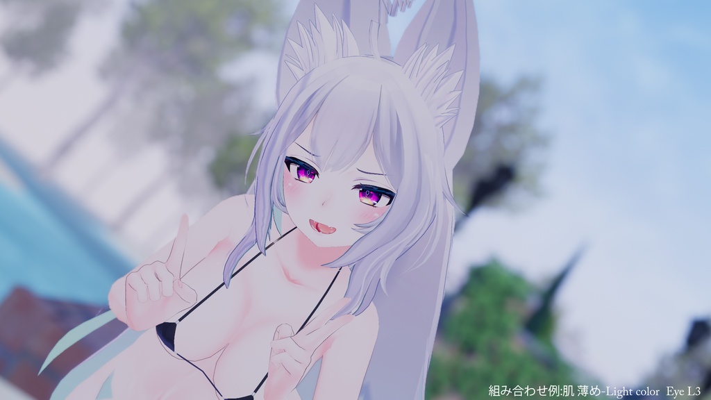 【ウルフェリアちゃん専用】肌・眼テクスチャ素材/Wolferia Skin&Eye texture