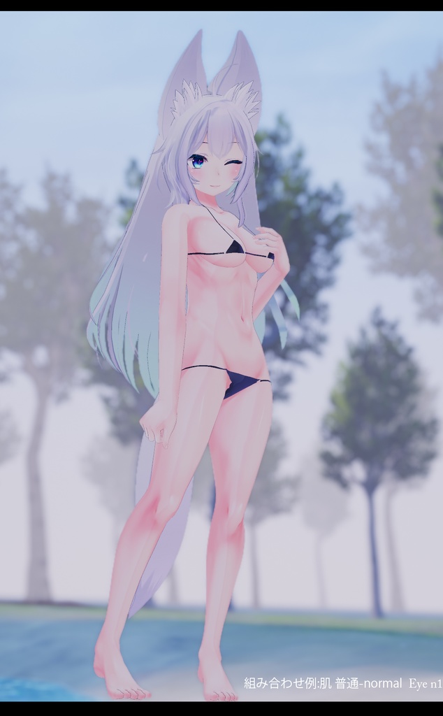 【ウルフェリアちゃん専用】肌・眼テクスチャ素材/Wolferia Skin&Eye texture