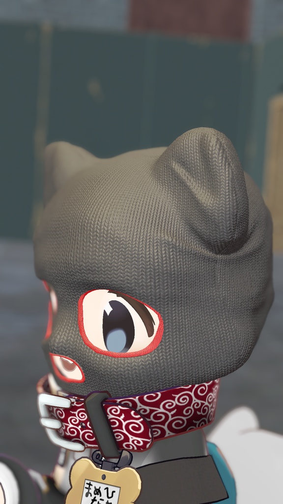 【9アバター対応】ネコミミ目出し帽/NEKOMIMI_Balaclava