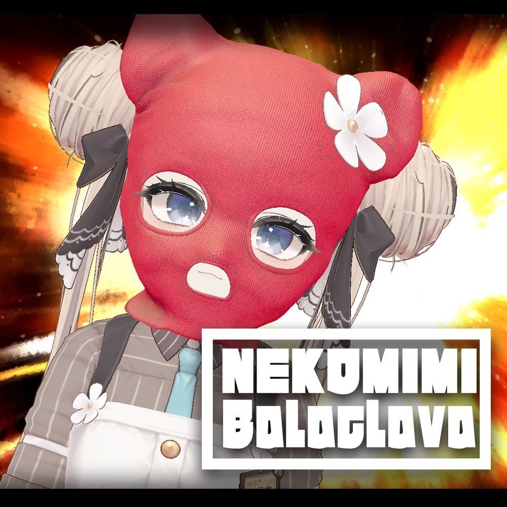 【9アバター対応】ネコミミ目出し帽/NEKOMIMI_Balaclava