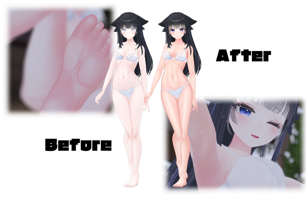 【珀杏】肌・眼テクスチャ素材/Hakua Skin/Eye texture