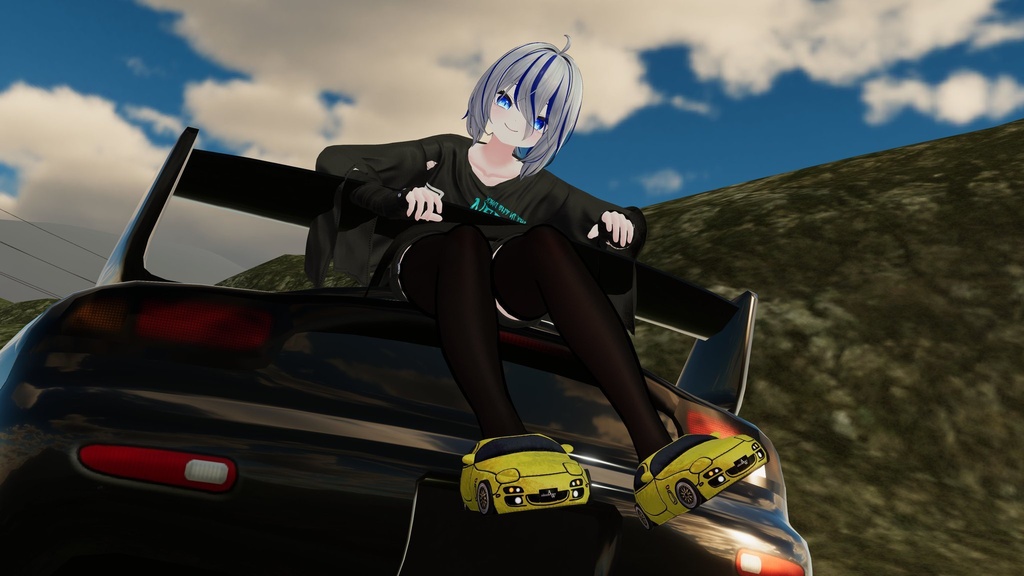 もこもこ車スリッパ-CarRoomShoes-