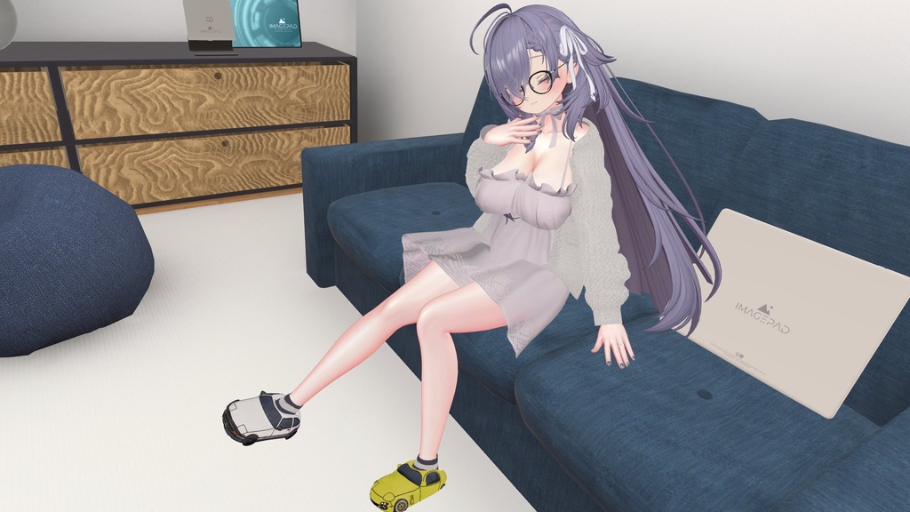 もこもこ車スリッパ-CarRoomShoes-