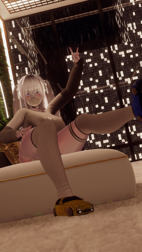 もこもこ車スリッパ-CarRoomShoes-