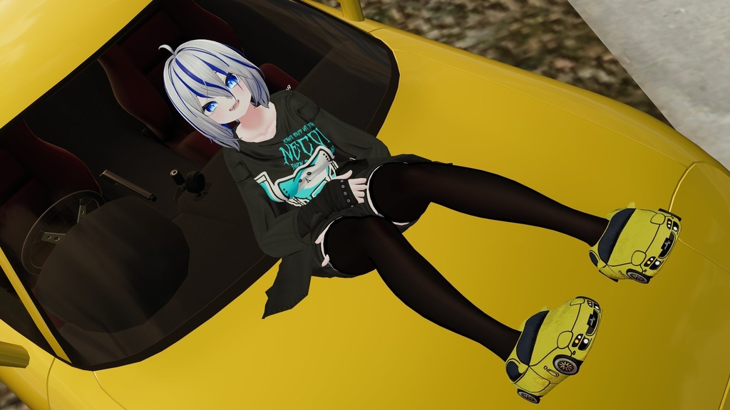 もこもこ車スリッパ-CarRoomShoes-