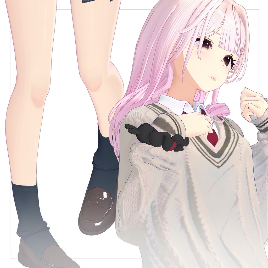 リリース記念セール5/17まで✨【ラビ先輩】ギャルゲ風♥テクスチャ/RabbiSenpai GalgeStyle texture #ギャルゲ風肌テクスチャ