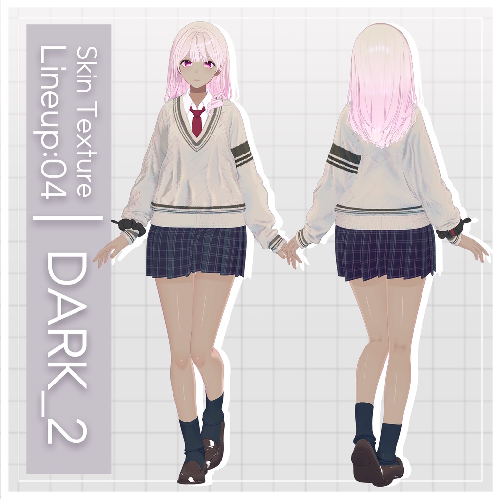 リリース記念セール5/17まで✨【ラビ先輩】ギャルゲ風♥テクスチャ/RabbiSenpai GalgeStyle texture #ギャルゲ風肌テクスチャ