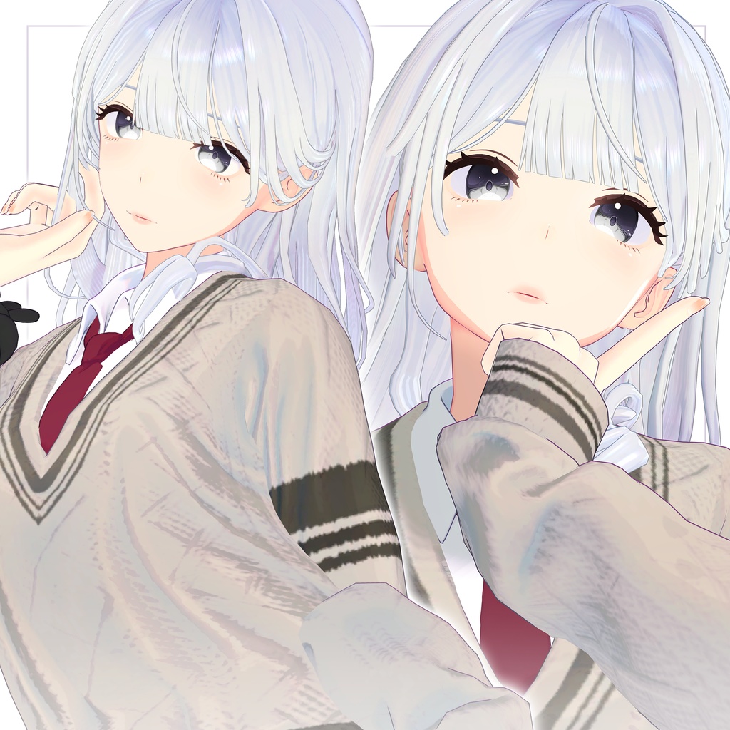 リリース記念セール5/17まで✨【ラビ先輩】ギャルゲ風♥テクスチャ/RabbiSenpai GalgeStyle texture #ギャルゲ風肌テクスチャ