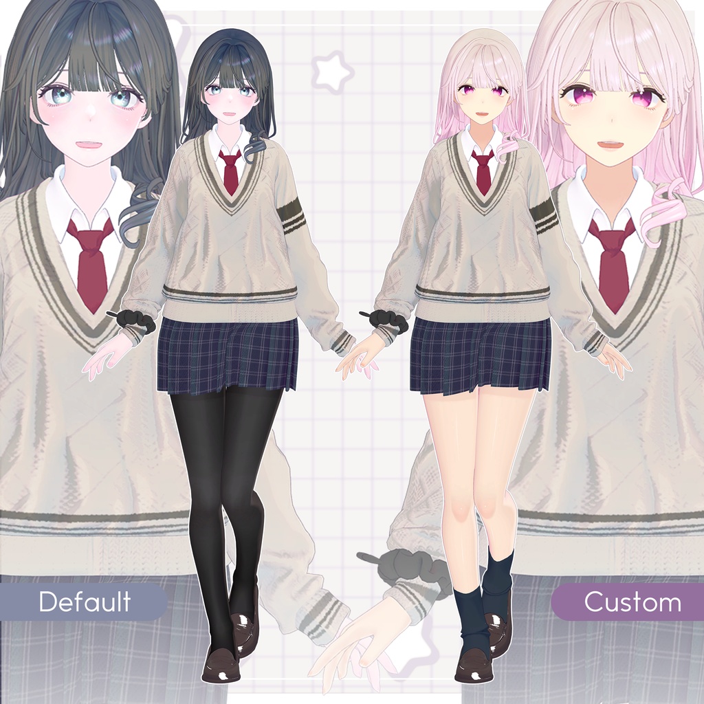 リリース記念セール5/17まで✨【ラビ先輩】ギャルゲ風♥テクスチャ/RabbiSenpai GalgeStyle texture #ギャルゲ風肌テクスチャ