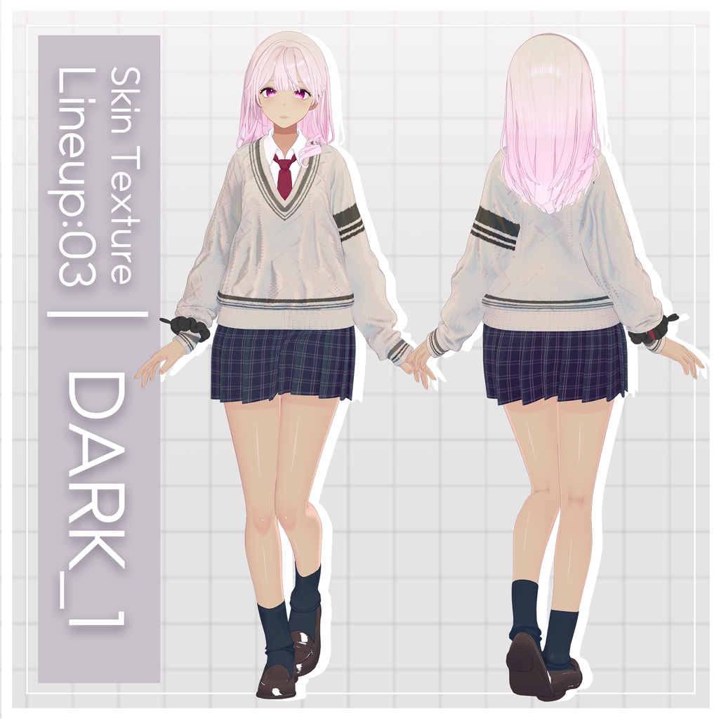 リリース記念セール5/17まで✨【ラビ先輩】ギャルゲ風♥テクスチャ/RabbiSenpai GalgeStyle texture #ギャルゲ風肌テクスチャ