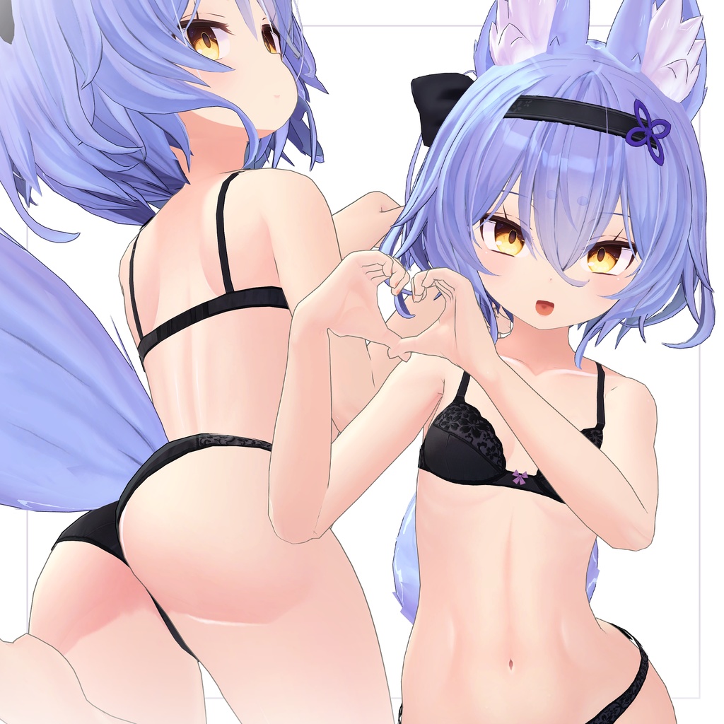 リリース記念セール5/24まで🦊【幽狐さん】ギャルゲ風♥テクスチャ/yuuko_san GalgeStyle texture #ギャルゲ風肌テクスチャ