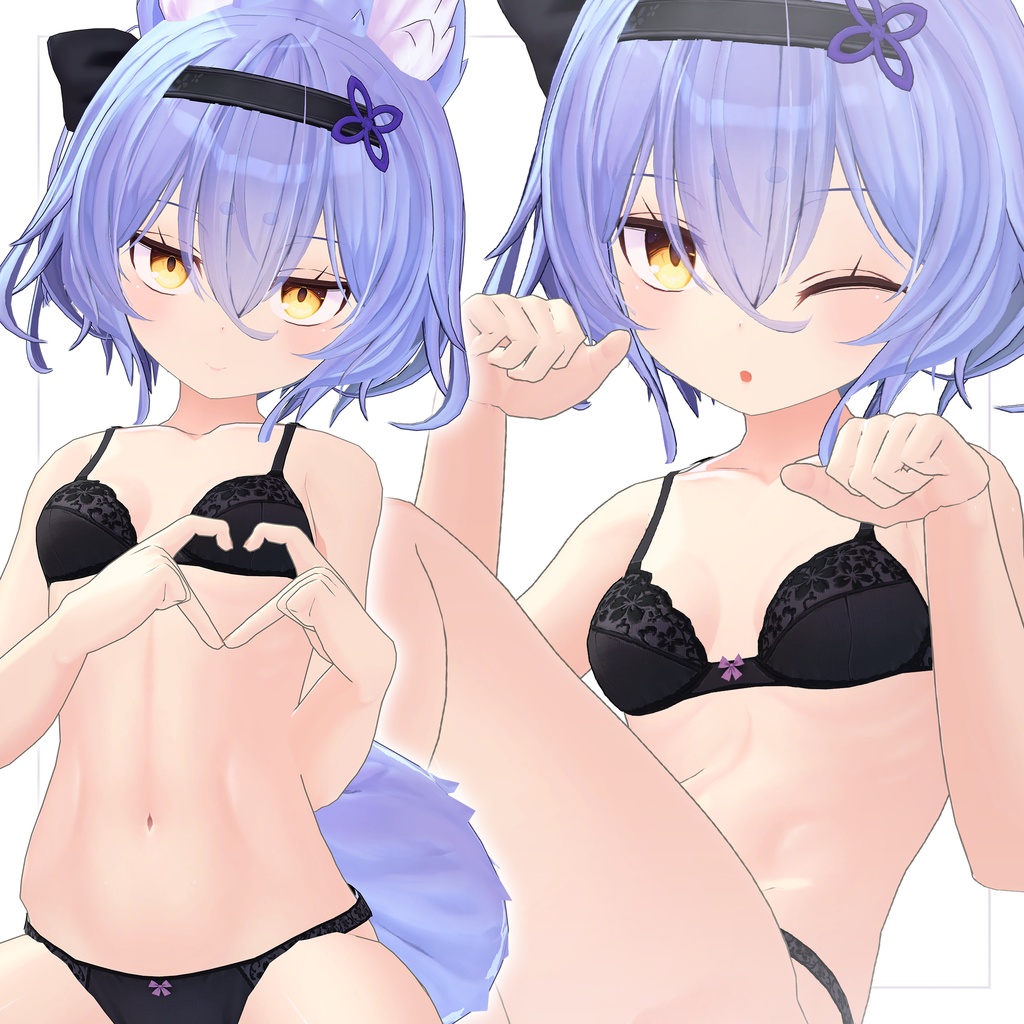 リリース記念セール5/24まで🦊【幽狐さん】ギャルゲ風♥テクスチャ/yuuko_san GalgeStyle texture #ギャルゲ風肌テクスチャ