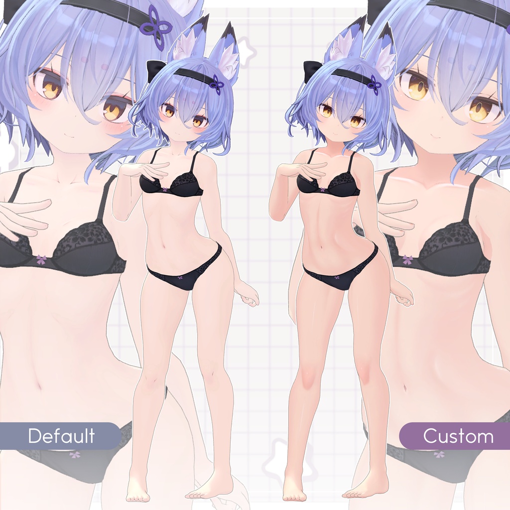 リリース記念セール5/24まで🦊【幽狐さん】ギャルゲ風♥テクスチャ/yuuko_san GalgeStyle texture #ギャルゲ風肌テクスチャ
