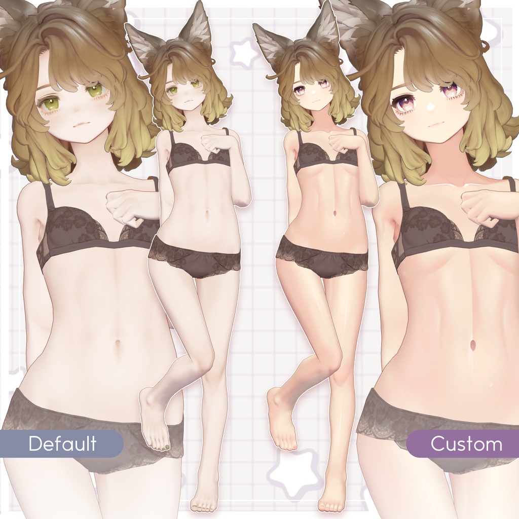 リリース記念6/7までセール中🐈✨【マリシア】ギャルゲ風♥テクスチャ/Marycia GalgeStyle texture #ギャルゲ風肌テクスチャ