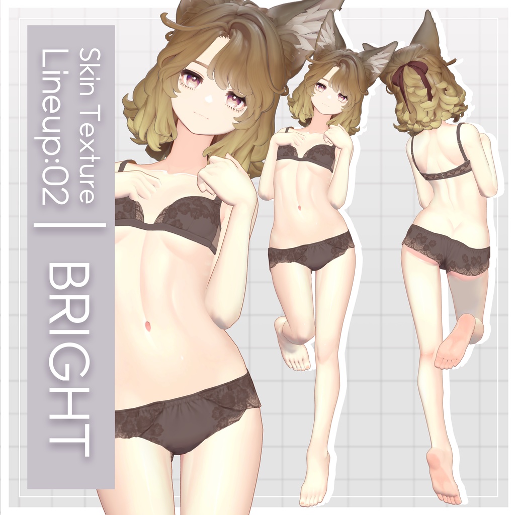リリース記念6/7までセール中🐈✨【マリシア】ギャルゲ風♥テクスチャ/Marycia GalgeStyle texture #ギャルゲ風肌テクスチャ