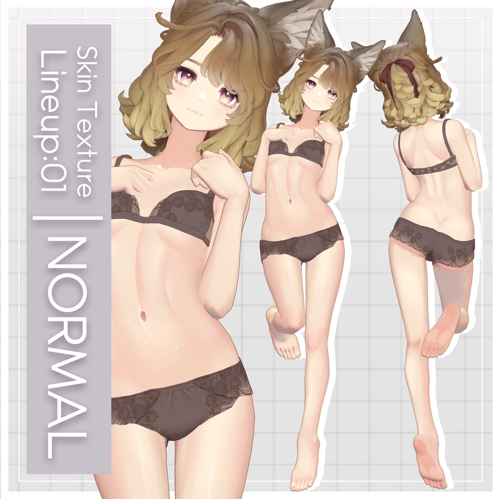 リリース記念6/7までセール中🐈✨【マリシア】ギャルゲ風♥テクスチャ/Marycia GalgeStyle texture #ギャルゲ風肌テクスチャ