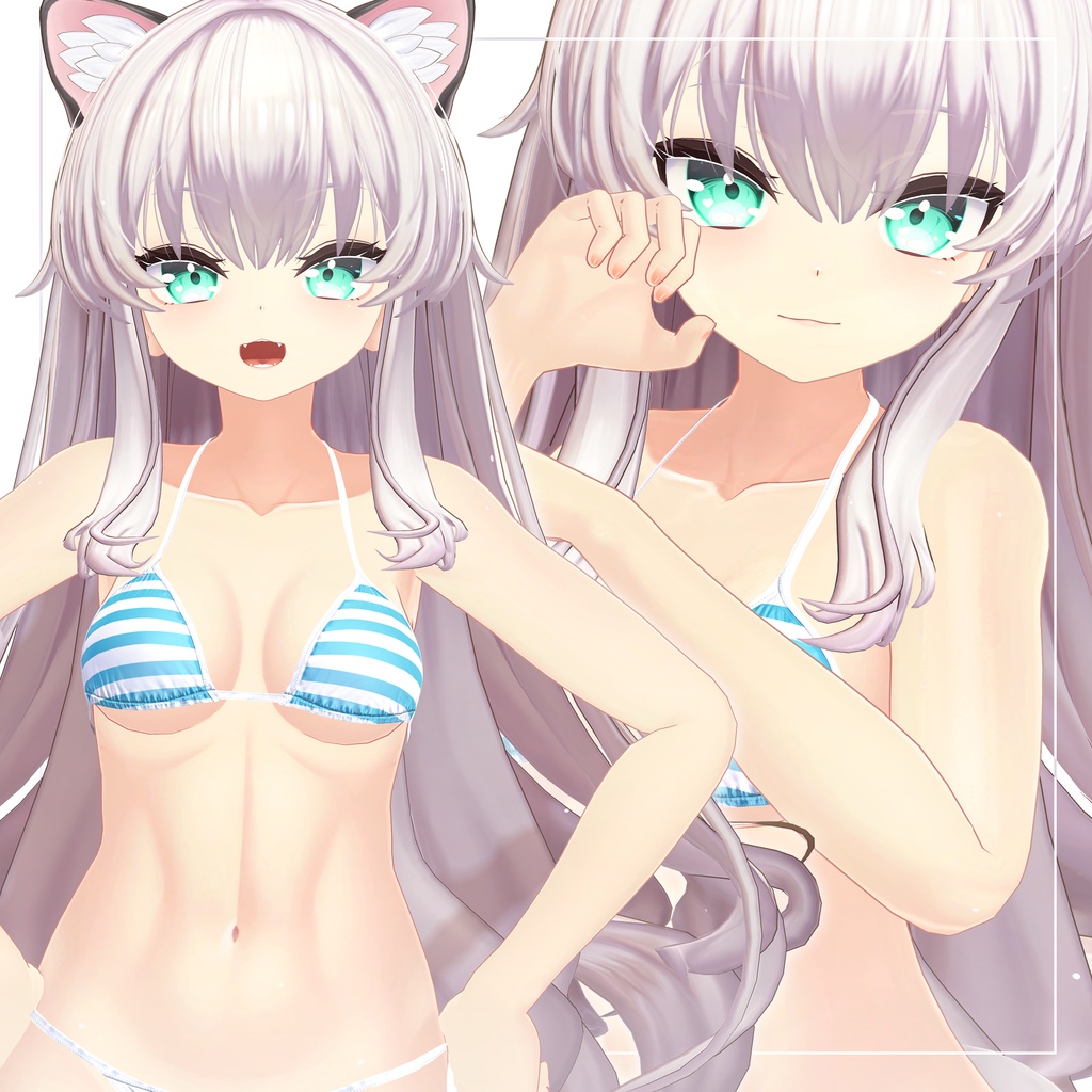 リリース記念セール7/18まで🍦🦈【バニラ・スピルバ】ギャルゲ風♥テクスチャ/Vanilla & Spielber GalgeStyle texture #ギャルゲ風肌テクスチャ