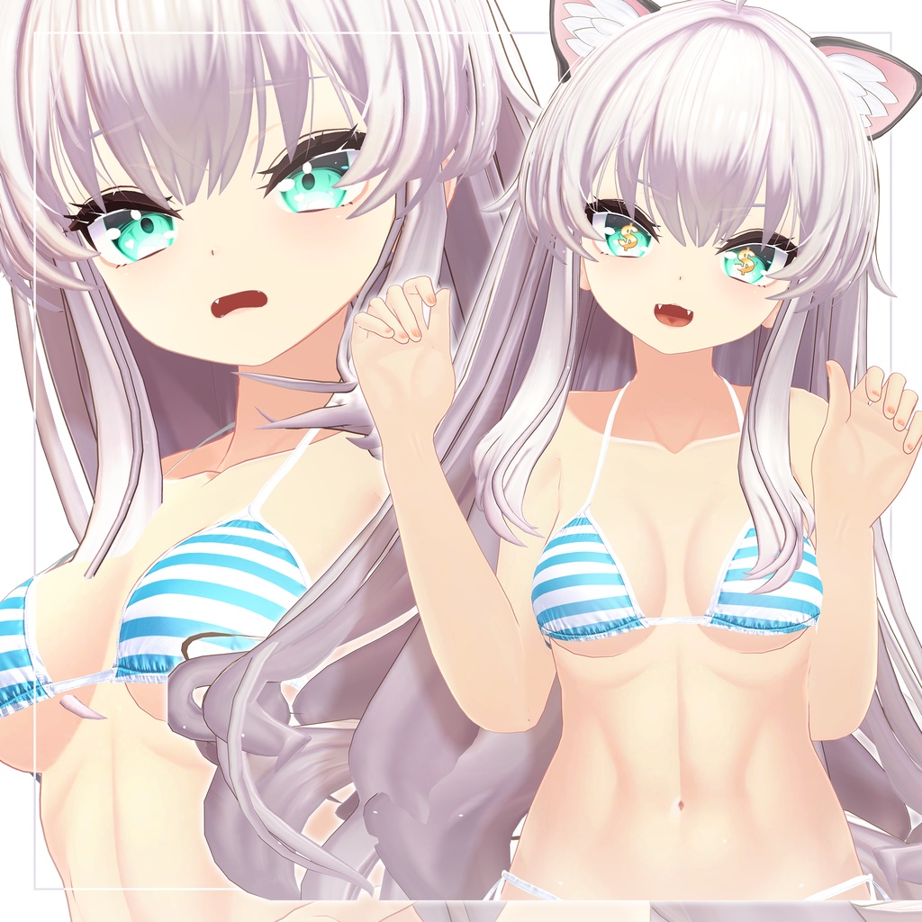 リリース記念セール7/18まで🍦🦈【バニラ・スピルバ】ギャルゲ風♥テクスチャ/Vanilla & Spielber GalgeStyle texture #ギャルゲ風肌テクスチャ